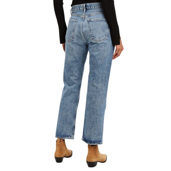 Agolde Ripley Straight Leg Jeans in Forfeit Blue Denim Jean Size 24 Revolve - Picture 3 of 16